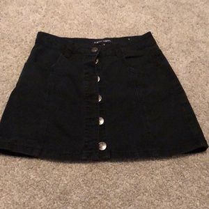 Black button up skirt